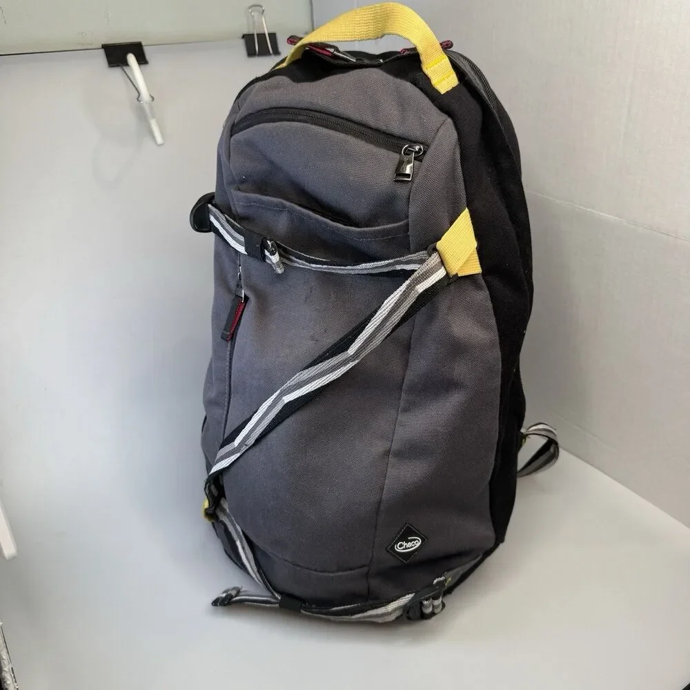 Chaco Radlands Daypack Backpack Gray Outdoor Hiking Travel Webbing EUC
